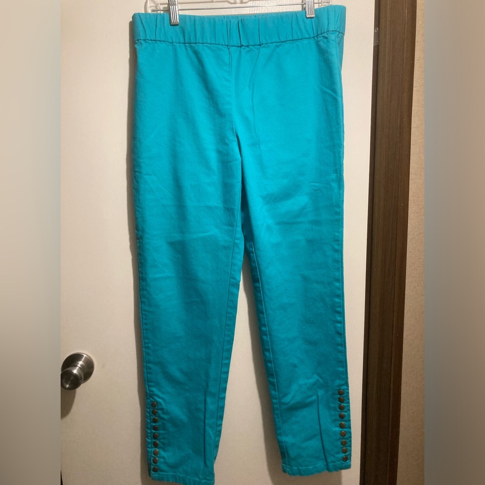 Soft Surroundings Turquoise Straight Leg Pants
